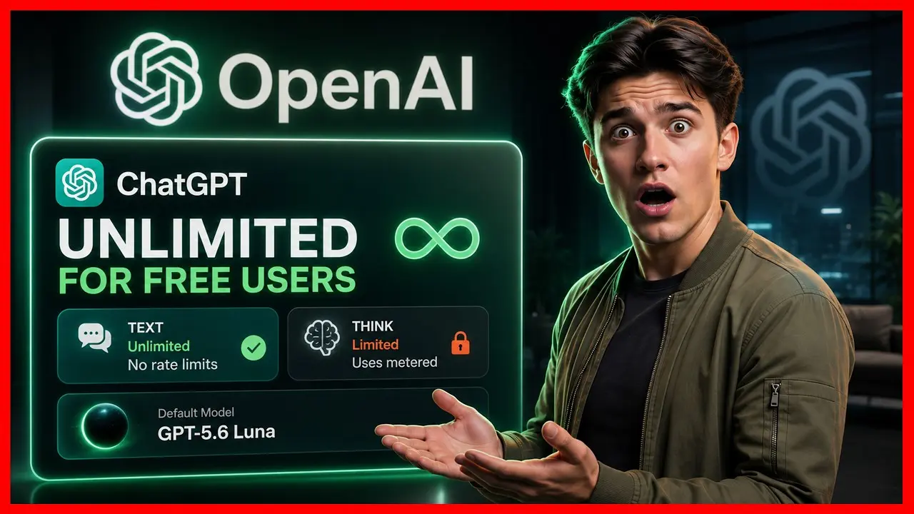 GPT-5.6 Luna gratuit pour tous, l'illimité a un prix | Fluxenet